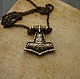 pendant with chain ,pendant ,Thor's hammer ,one, Pendants, Volgograd,  Фото №1