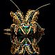 Grasshopper brooch/pendant from the ammolite, Brooches, Ulyanovsk,  Фото №1