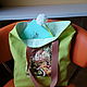 Пляжная сумка легкая салатовая сумка женский шоппер текстильный тоут. Пляжная сумка. Мечты о лете. Ярмарка Мастеров.  Фото №4