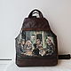 Backpack with a reproduction of 'Potato Eaters' by Van Gogh, Backpacks, Noginsk,  Фото №1
