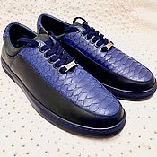 Обувь ручной работы handmade. Livemaster - original item Men`s sneakers, designer model, made of Python leather and genuine leather.. Handmade.