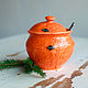 Mandarin sugar bowl-handmade ceramics. Sugar Bowls. JaneCeramics. Online shopping on My Livemaster.  Фото №2