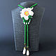 Lariat: Harness with a flower made of beads ' Narcissus', Lariats, Odintsovo,  Фото №1