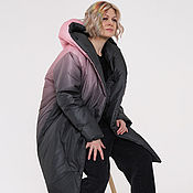 Одежда handmade. Livemaster - original item Winter down jacket cocoon female 