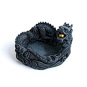 Для дома и интерьера handmade. Livemaster - original item Chinese Dragon Ashtray (Blue). Handmade.