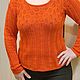Джемпер алый. Джемперы. Nadin knitting. Ярмарка Мастеров.  Фото №4