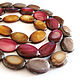 Beads, mother-of-pearl tinted flat oval in assortment, Beads1, Bryansk,  Фото №1