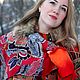 Кумачовый чарующий платочек для самых любимых .Батик шелковый платок. Платки. Платок Батик ANNLOOK Анна Лукьянова. Ярмарка Мастеров.  Фото №4