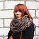 Snood male female red 'Rock'n'roll' (pure wool). Snudy1. IRINA GRUDKINA Handmade Knitwear. My Livemaster. Фото №13