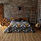 Quilted double-sided bedspread in loft style. Bedspreads. Gurchiani Irina.. Интернет-магазин Ярмарка Мастеров.  Фото №2