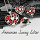 Ring, earrings and Heart pendant made of 925 silver with BS0066 enamel, Jewelry Sets, Yerevan,  Фото №1
