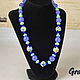 Short beads, stones Cornflowers. Necklace. Grafoli jewellery. My Livemaster. Фото №5