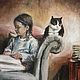 The painting 'a Grateful listener' oil on canvas 30-40 cm, Pictures, St. Petersburg,  Фото №1