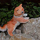 Teddy Animals: A red-haired kitten. Teddy Toys. Felt toys (rushanatim). My Livemaster. Фото №5