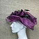  дизайнерская шляпа "Фиолетовый аромат". Шляпы. EDIS | дизайнерские шляпы Наталии Эдис. Ярмарка Мастеров.  Фото №5