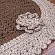 Fishnet oval rug handmade 'baby with flower'. Carpets. knitted handmade rugs (kovrik-makrame). My Livemaster. Фото №5