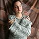 "Морская пена"- женский чистошерстяной свитер косами. Свитеры. IRINA GRUDKINA Handmade Knitwear. Ярмарка Мастеров.  Фото №12
