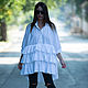 White, asymmetrical shirt for women - SH0214CT. Blouses. EUG fashion. My Livemaster. Фото №6