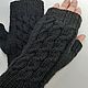 Eugene's mittens, black, Mitts, Kamyshin,  Фото №1