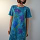 Felted blue-turquoise wool dress ' Lilas'. Dresses. Charmante Tutenafelt (crealanafr). Online shopping on My Livemaster.  Фото №2