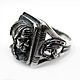 Кольцо из серебра Вождь KSR32-01. Кольца. Blacksilver. Интернет-магазин Ярмарка Мастеров.  Фото №2