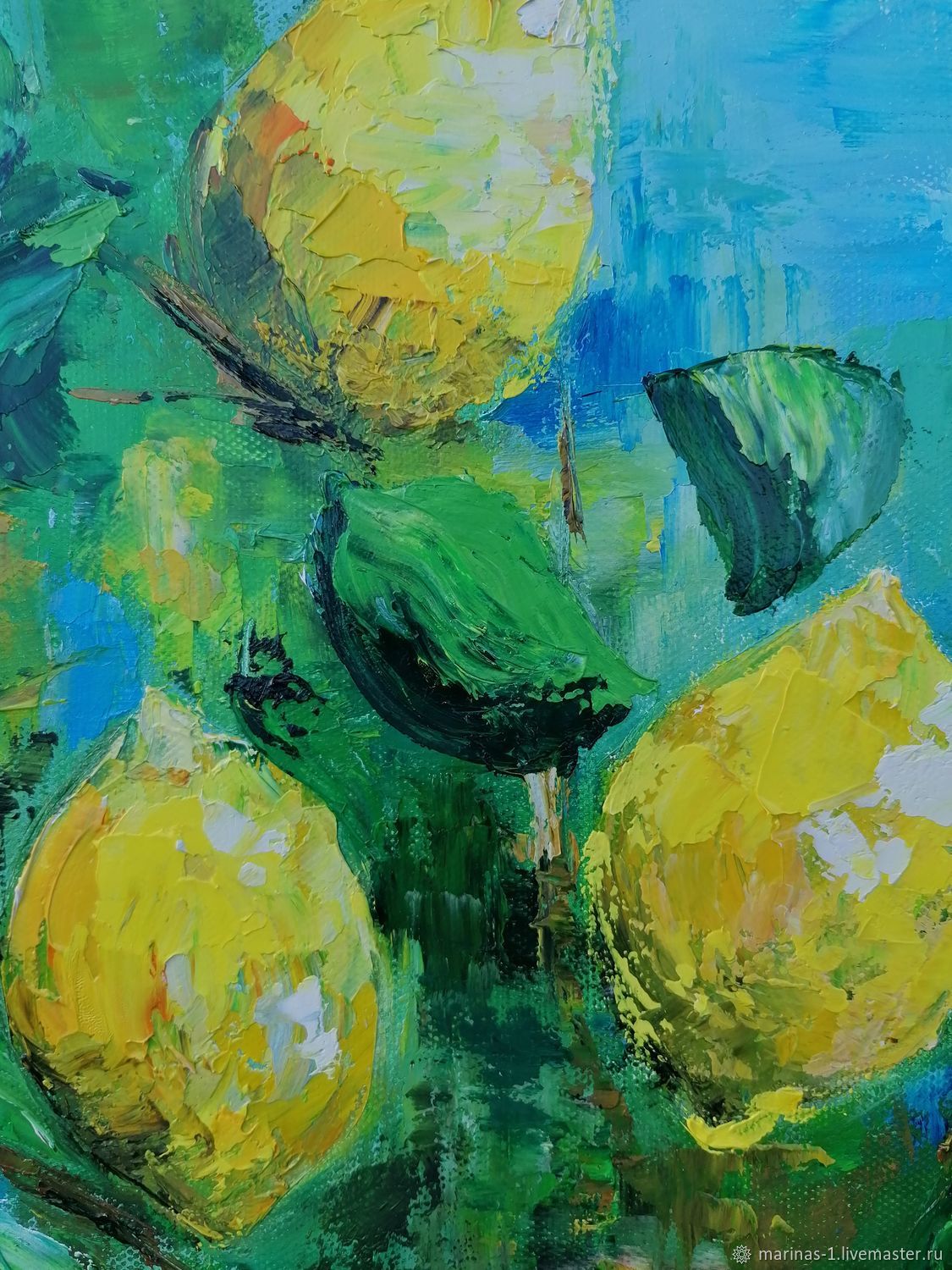 Картина маслом лимоны