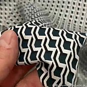 Материалы для творчества handmade. Livemaster - original item Fabric: Twill silk with geometric print. Handmade.