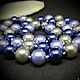 Beads pearl blue, purple, gold. Beads2. Selberiya shop. My Livemaster. Фото №6