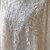 Материалы для творчества handmade. Livemaster - original item Delicate embroidery on the mesh with small sequins. Flora. Handmade.