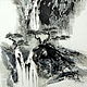 Китайская живопись Пейзаж с водопадом(картина графика тушью горы, Картины, Москва,  Фото №1