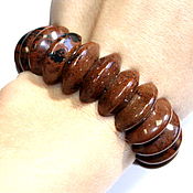 Украшения handmade. Livemaster - original item Bracelet made of natural stone mahogany obsidian. Handmade.