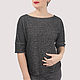 Jumper T-shirt black grey cotton, Jumpers, Moscow,  Фото №1