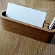Table business card holder made of oak. Business card holders. SilverWood Workshop. My Livemaster. Фото №5