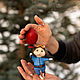 Елочная игрушка "Хомяк-летчик". Елочные игрушки. KLYKOVA_TOYS: Елочные игрушки. Интернет-магазин Ярмарка Мастеров.  Фото №2