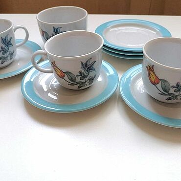 Винтаж ручной работы. Ярмарка Мастеров - ручная работа Винтаж: Кофейный сервис не полный фарфор. Kahla ГДР. Handmade.