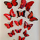 Бабочки "Двойные крылья", Красные. Scrapbooking Elements. Oksana. Online shopping on My Livemaster.  Фото №2