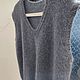 Жилет мохеровый женский вязаный серый цвет. Жилеты. AccessoriesWool мягко и комфортно. Ярмарка Мастеров.  Фото №10