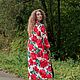Order Dress shirt 'Scarlet carnations'. Olga Lado. Livemaster. . Dresses Фото №3