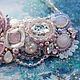 Necklace 'moonlight Sonata' with rhinestones and Swarovski pearls. Necklace. Natalia Volodeva Bead Designs (faelivrinart). Online shopping on My Livemaster.  Фото №2