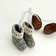 Christmas Souvenirs: gray mini boots. Christmas gifts. snezhana-snezhina (snezhanap). Online shopping on My Livemaster.  Фото №2
