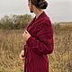 Длинный кардиган женский теплый трикотажный в цвете бордо. Кардиганы. Kardigan sviter - женский вязаный свитер кардиган. Ярмарка Мастеров.  Фото №5