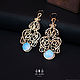 Earrings 'Wedding at sunset'. Earrings. Del-moro. Online shopping on My Livemaster.  Фото №2