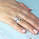 Fantasy ring made of 925 silver with BS0003 enamel. Rings. Sunny Silver. My Livemaster. Фото №6