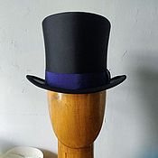 Аксессуары handmade. Livemaster - original item Black satin top hat 