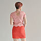 Order Skirt mini knitted straight coral color. Skirt Priority (yubkizakaz). Livemaster. . Skirts Фото №3