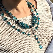 Украшения handmade. Livemaster - original item Necklace: stylish decoration, turquoise beads necklace, unusual decoration. Handmade.