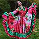 Gypsy costume ' Pink with green frill', Carnival costumes, Moscow,  Фото №1