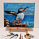 Order Painting Bird Atlantic Puffin Painting sea bird. Vladyart. Livemaster. . Pictures Фото №3