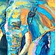 Картины на заказ Картина Синий слон для стильного интерьера  маслом. Картины. Картины маслом|Художественный уголок. Ярмарка Мастеров.  Фото №6