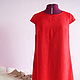 Платье льняное Красный мак, Платья, Псков,  Фото №1